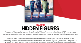 Under the Framework of The Week of Women and Girls In Science: Playing "Hidden Figures" Flyer